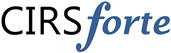 Das Logo des Innovationsfondsprojekts CIRSforte. Auf dem Bild ist der Schriftzug "CIRSforte" zu lesen.