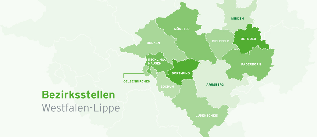 Bezirksstellen, Westfalen-Lippe